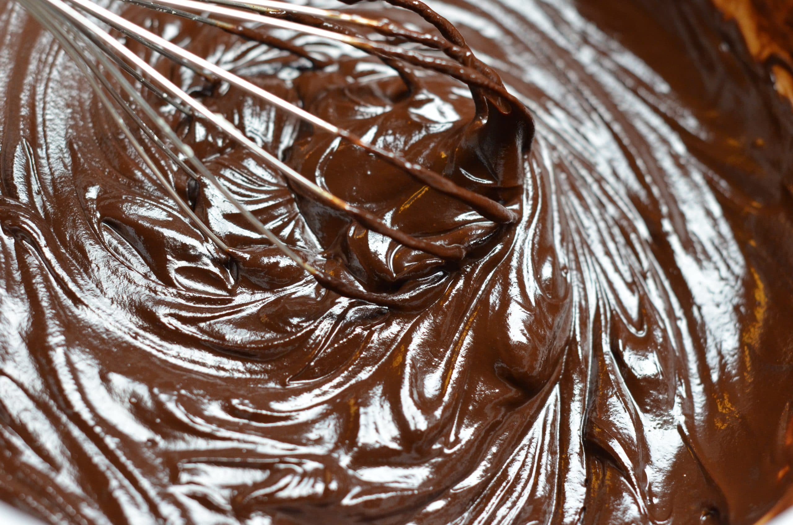 close up of ganache