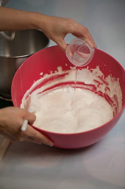 melt marshmallows for the last time and use water to separate the marshmallows from the bowl