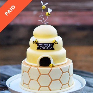 What Will it Bee Gender Reveal Cake