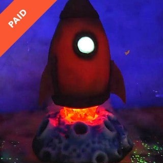Glowing Rocket ship Cake