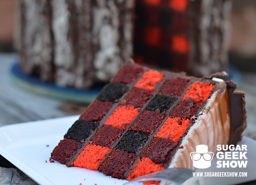 plaid lumberjack cake on sugar geek show