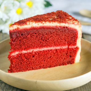 bright red cake