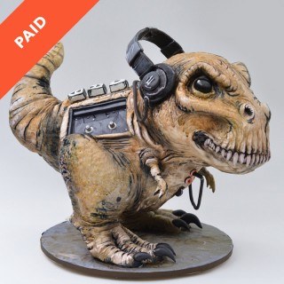 T-Rex Dinosaur Walkman Cake