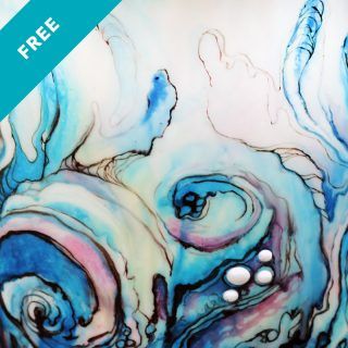 Mermaid water hand painted tutorial with edible watercolor