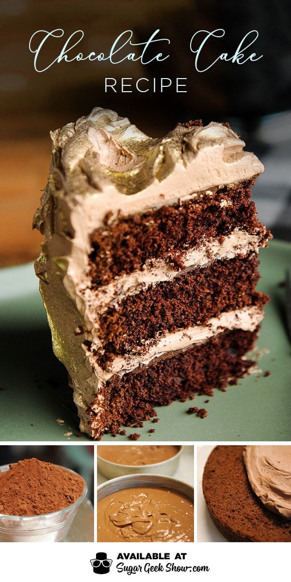 This chocolate cake has REAL chocolate flavor! The trick is using dutched cocoa powder, lots of butter and a little bit of mayonnaise! Crazy I know but it works! Everyone raves about this moist chocolate cake recipe