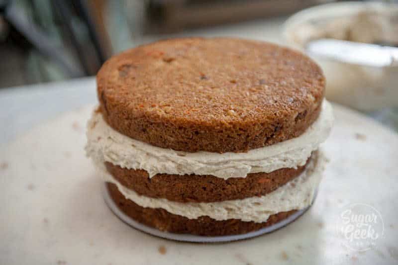 Carrot cake with brown butter cream cheese frosting