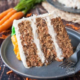 Carrot cake with pineapple and brown butter cream cheese frosting