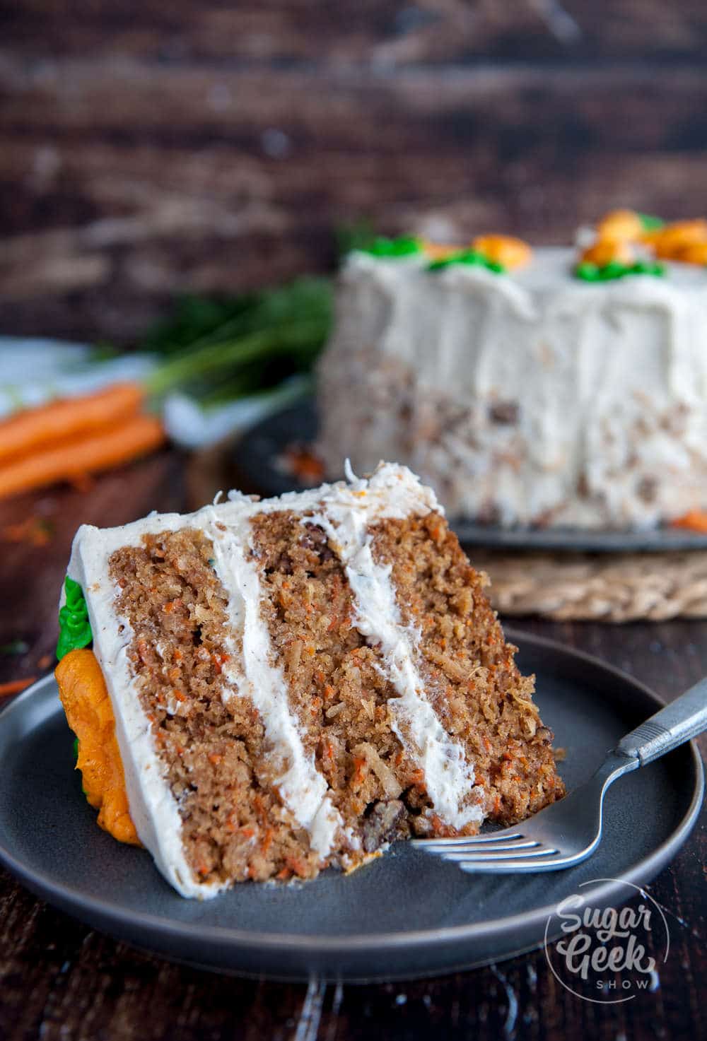 CARROT CAKE WITH CREAM CHEESE FROSTING — Julie's Taste