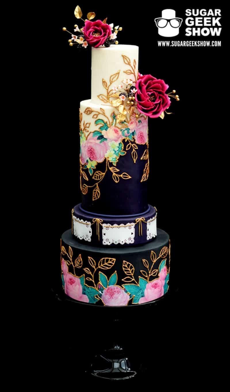 Jewel Toned Mexican Wedding Cake