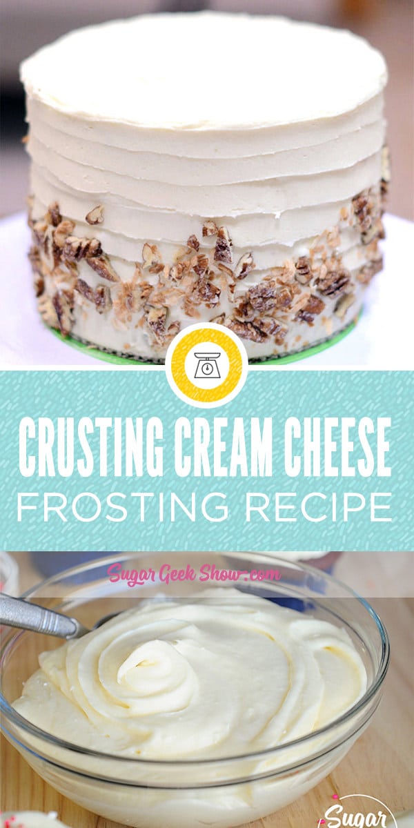 Cream cheese frosting is made with cream cheese, butter, powdered sugar and extract and pairs with just about any cake flavor you can imagine. Think about it. Cream cheese basically equals cheesecake.