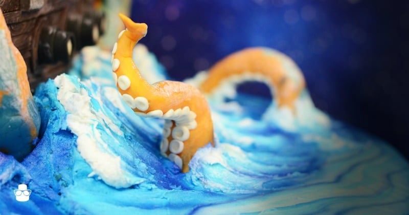 Edible Kraken Tentacles Buttercream Waves