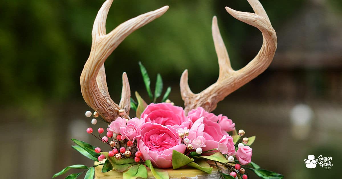 Boho Antler Birch Cake