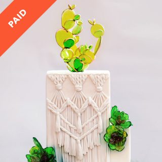 macrame and sugar succulents wedding cake tutorial