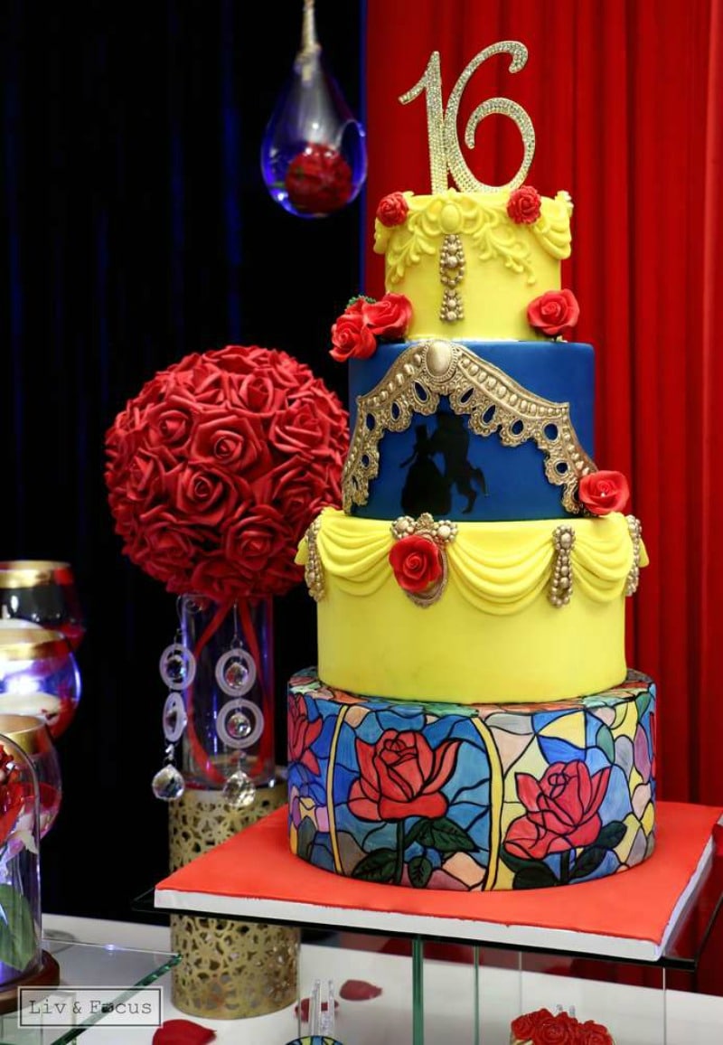 Beauty and the Beast Cake