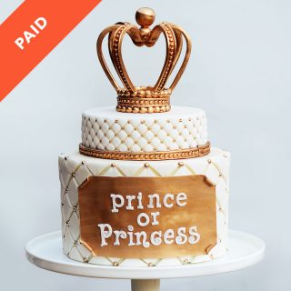 Royal Gender Reveal Cake Tutorial