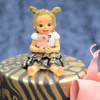 Adorable Little Girl Cake Topper