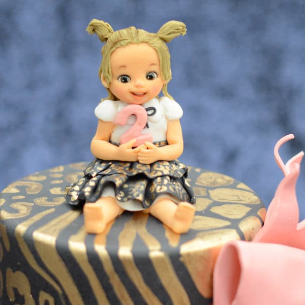 Adorable Little Girl Cake Topper