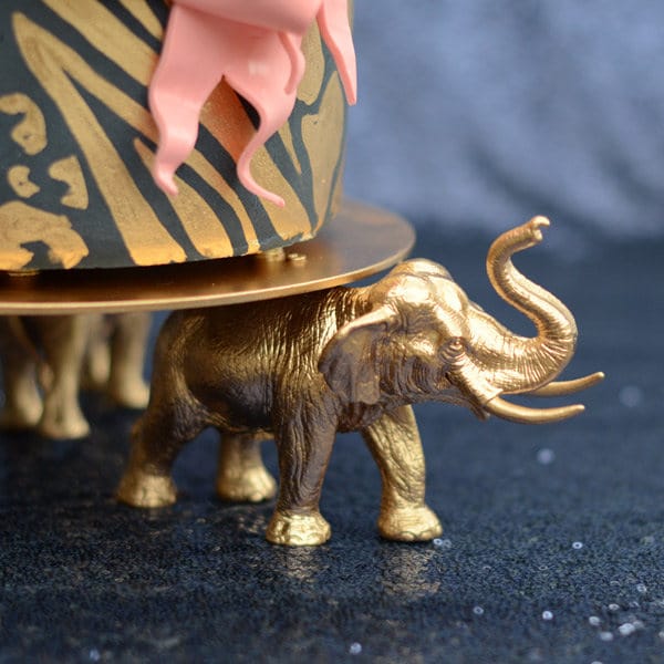 Golden Elephant Cake Stand