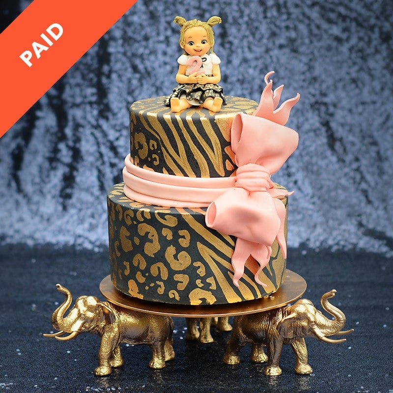 Golden Safari Cake Tutorial