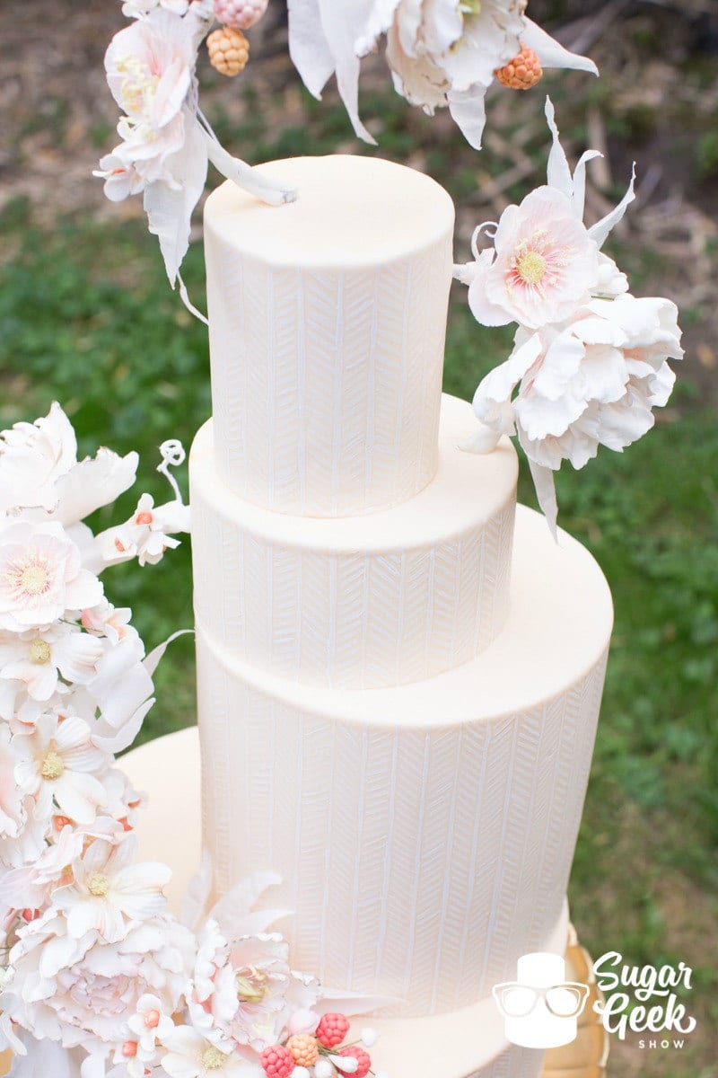 Gravity Defying Asymmetrical Wedding Cake