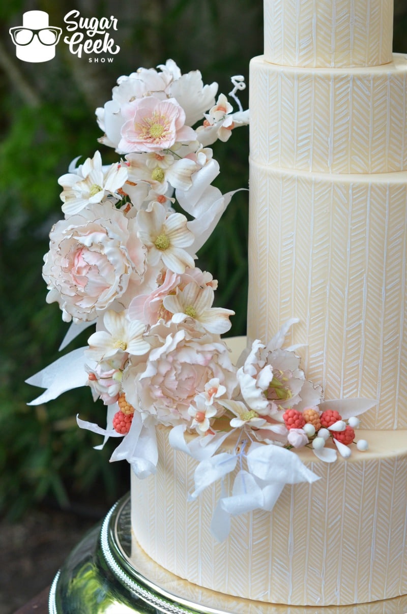 Gravity Defying Asymmetrical Wedding Cake