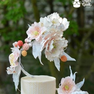 Gravity Defying Asymmetrical Wedding Cake
