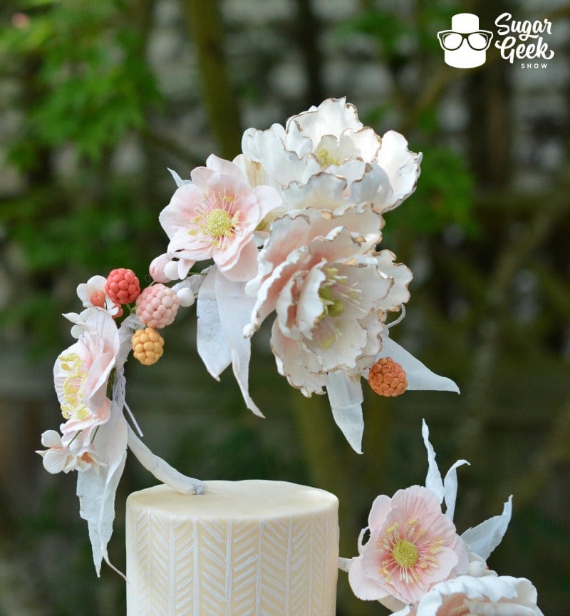 Gravity Defying Asymmetrical Wedding Cake