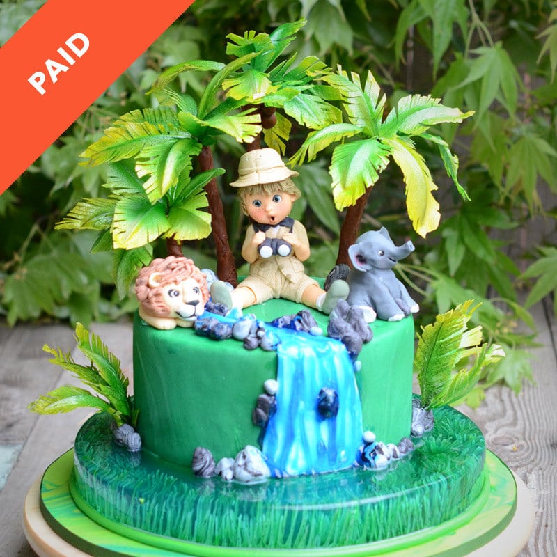 Gelatin Cake Jungle Safari featuring Sachiko Windbiel