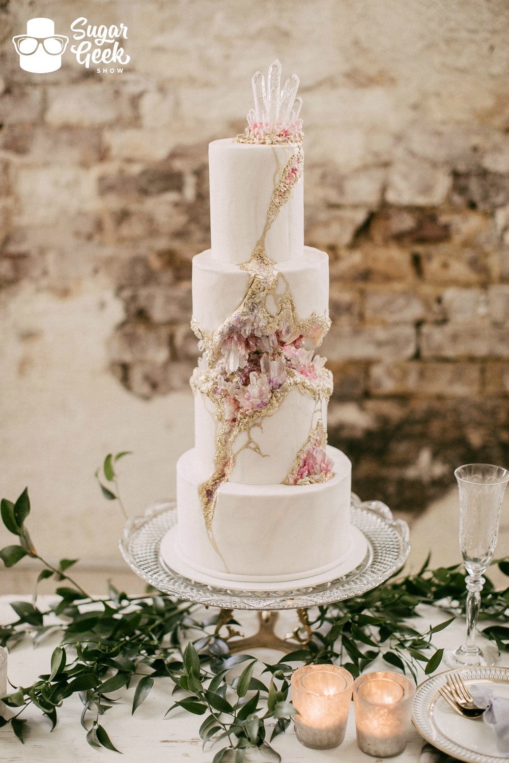 Kintsugi Crystal Wedding Cake