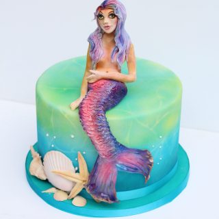 Airbrushed Mermaid Cake