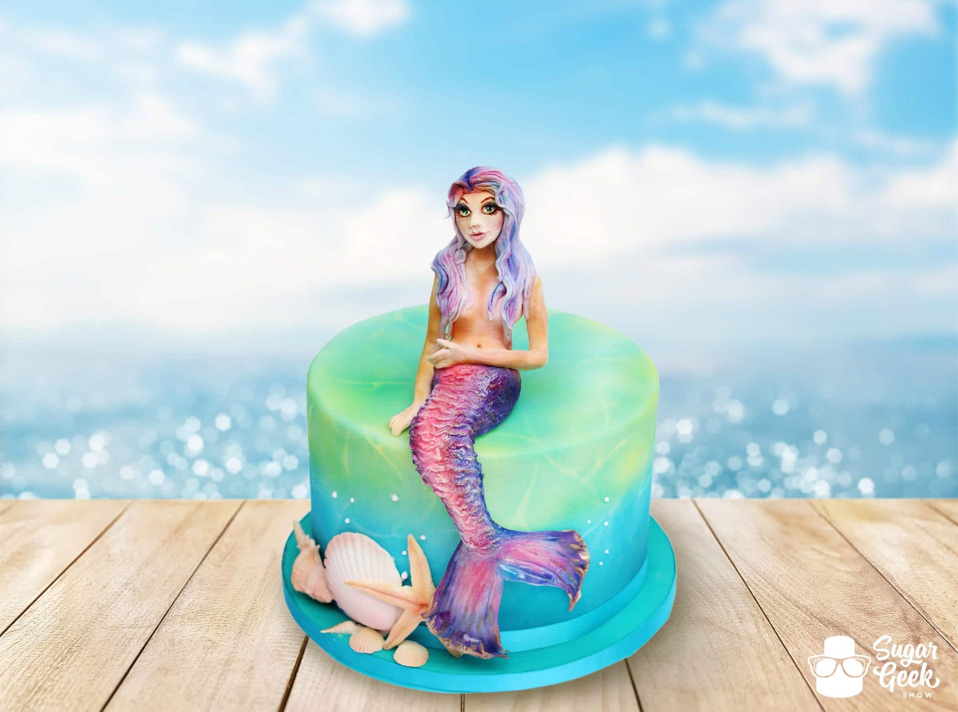 Mermaid Airbrush Cake Tutorial