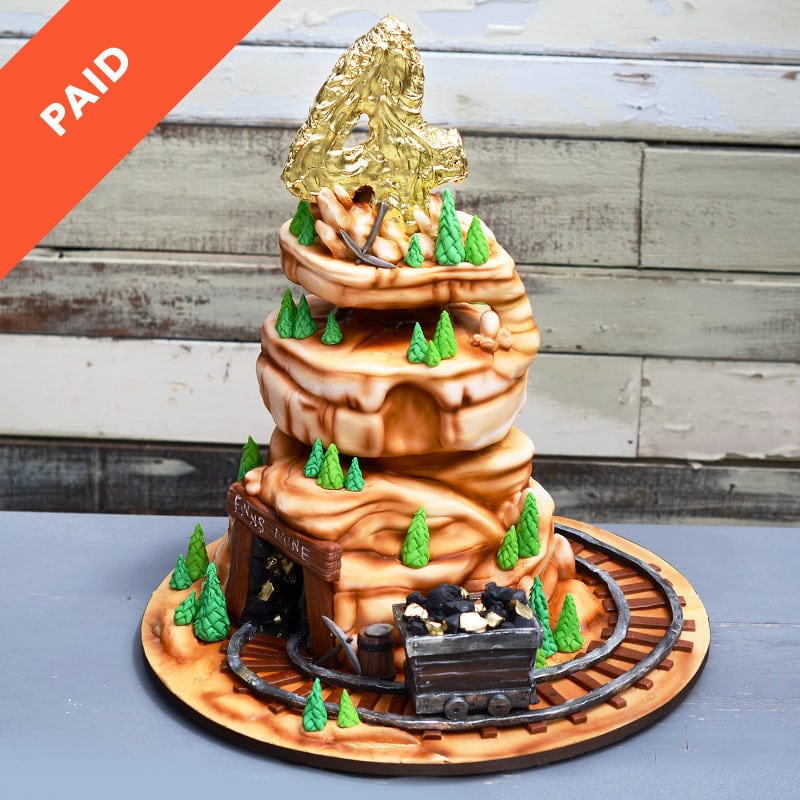 Gold Mine Birthday Cake Tutorial