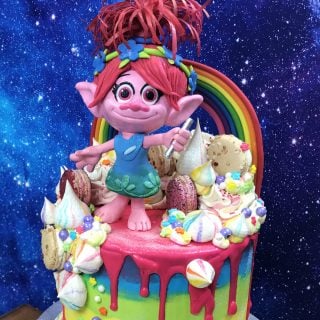 Trolls Candy Drip Cake