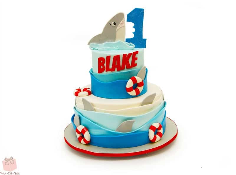 Shark 1st Birthday Cake