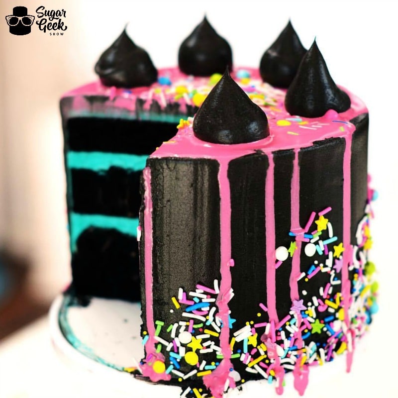 Black Glam Rock Cake