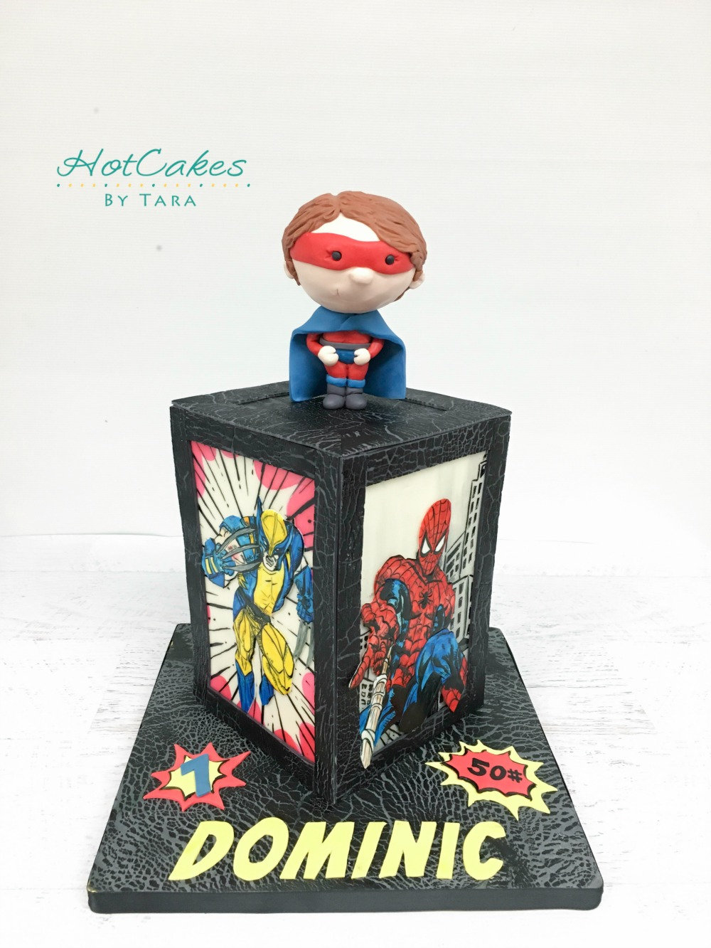 Superhero Cake Crackle Fondant