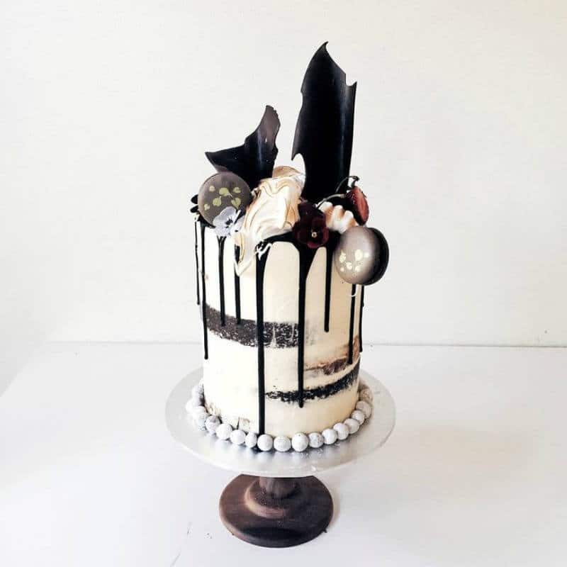 Black Drip Cake