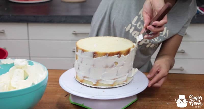 How to fill and crumb coat a cake