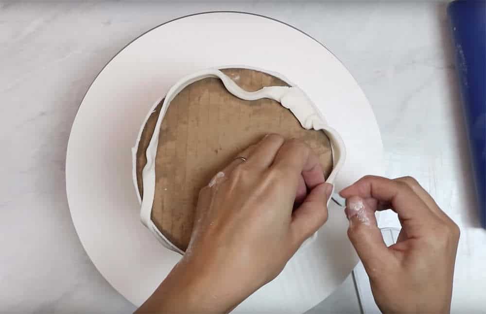 trim off the excess fondant