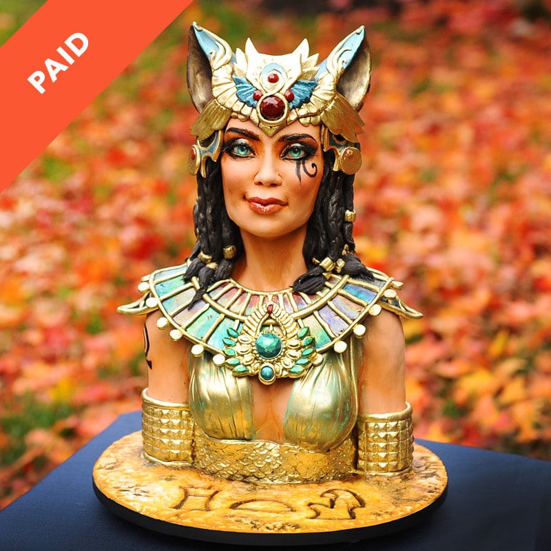 Egyptian Goddess Bust Cake Tutorial