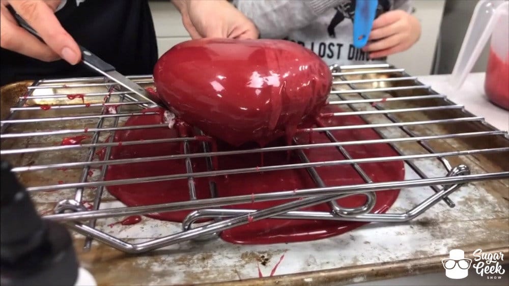 Valentine's Day Mirror Glaze Heart Cake