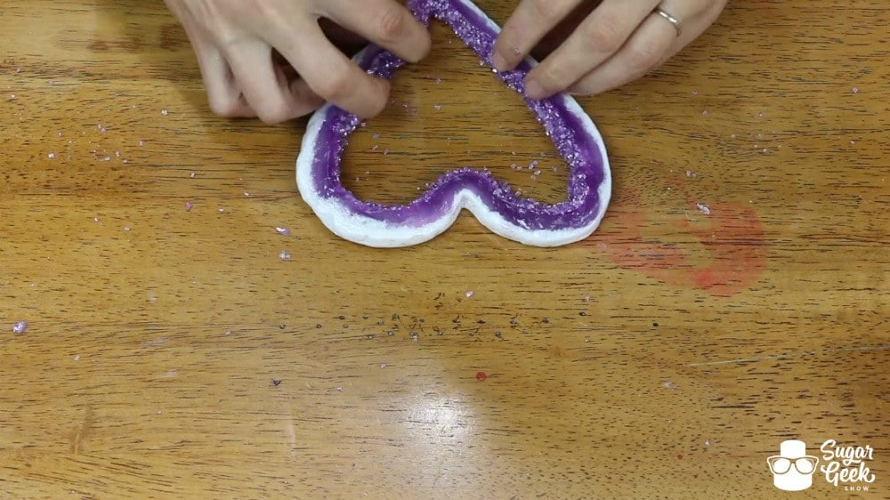 Edible Geode Heart Cake Topper