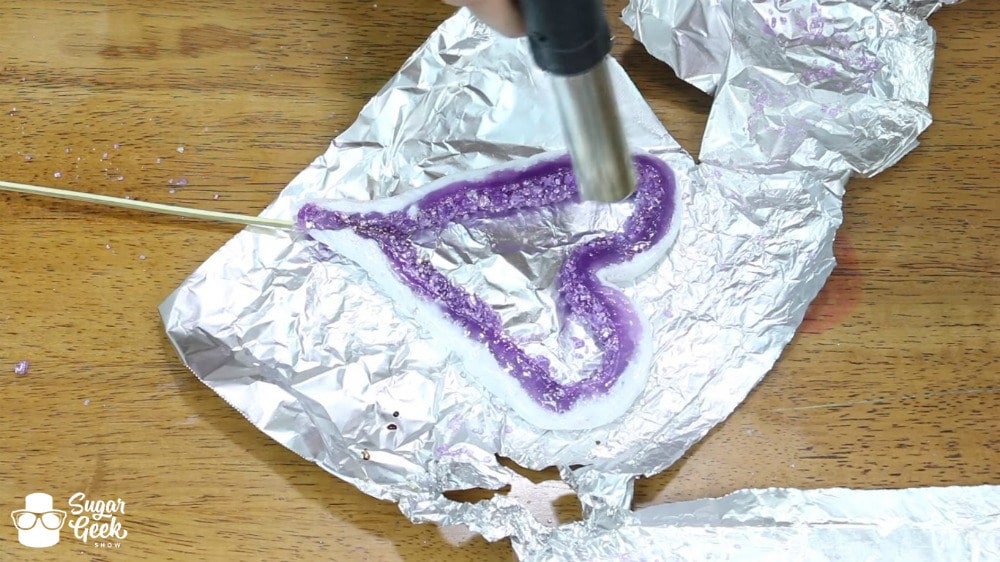 Edible Geode Heart Cake Topper