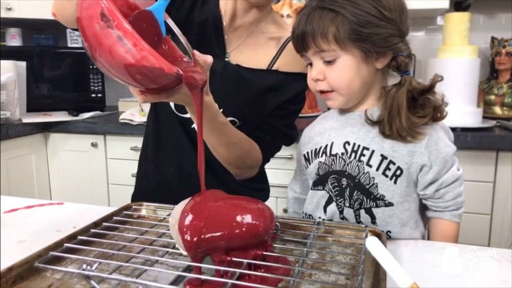 Valentine's Day Mirror Glaze Heart Cake