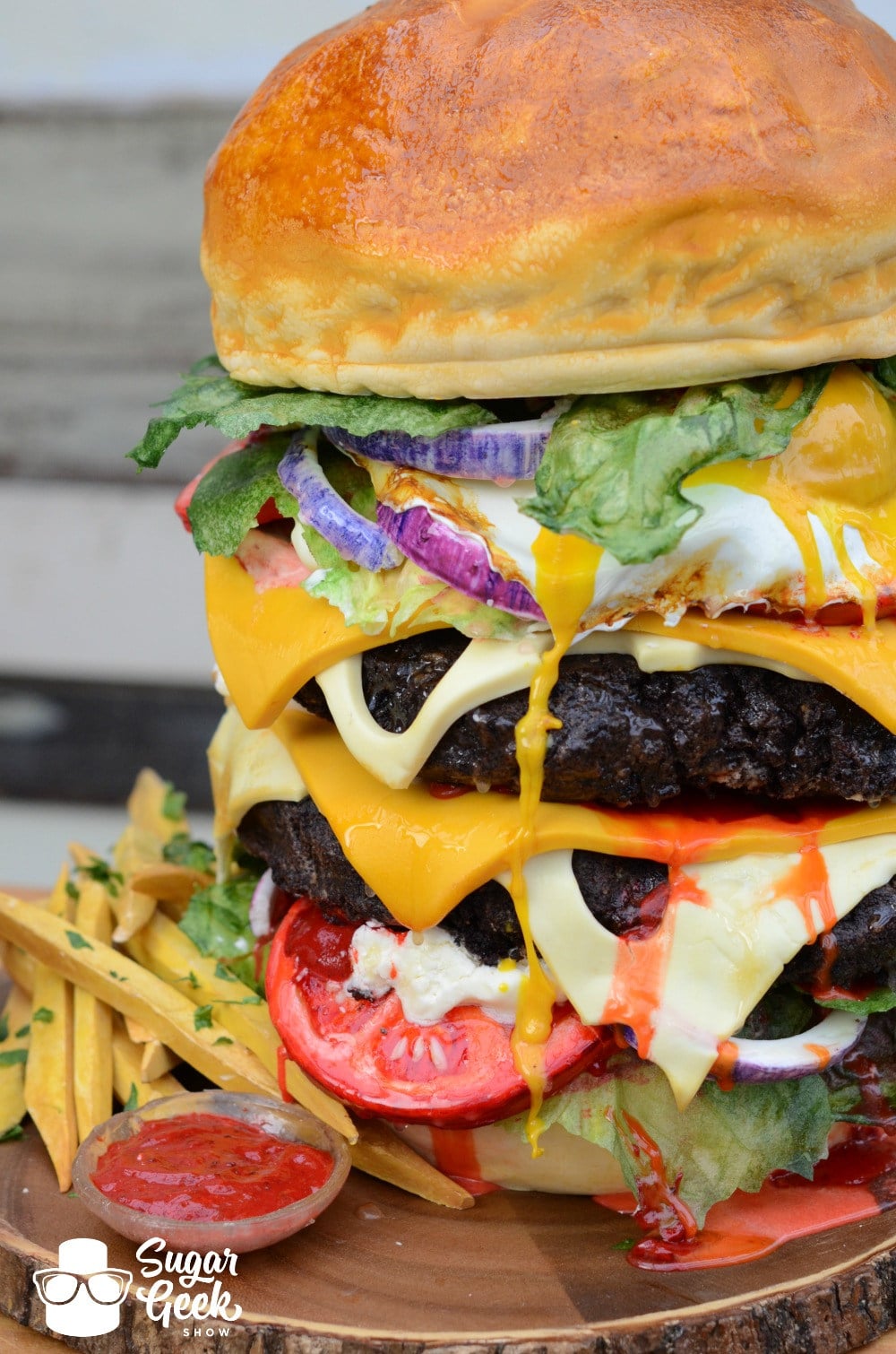 Giant Burger Cake