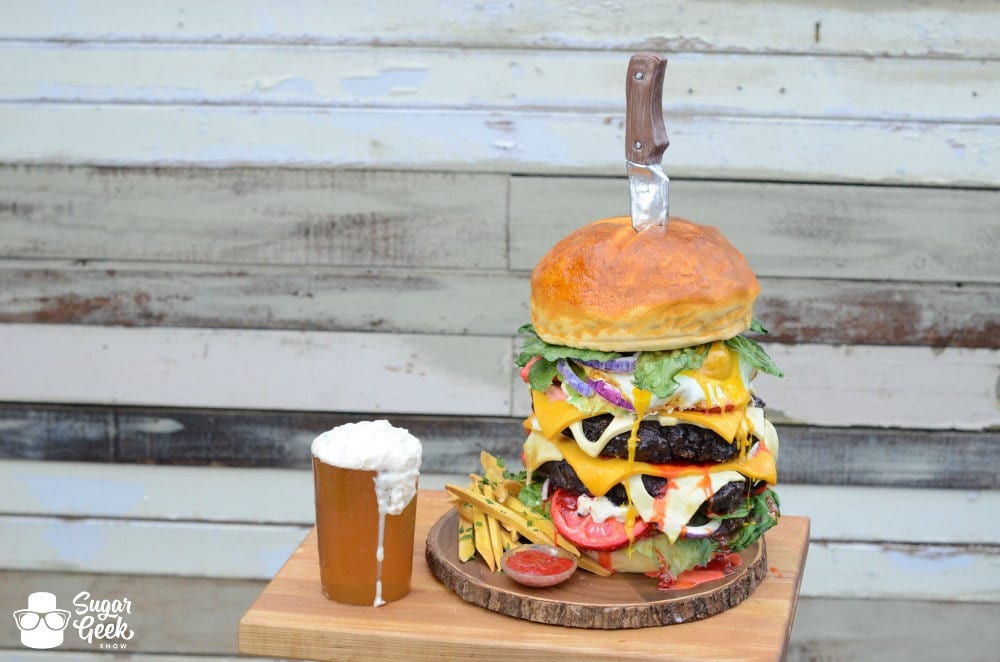 Giant Burger Cake Giant Gummy Beer