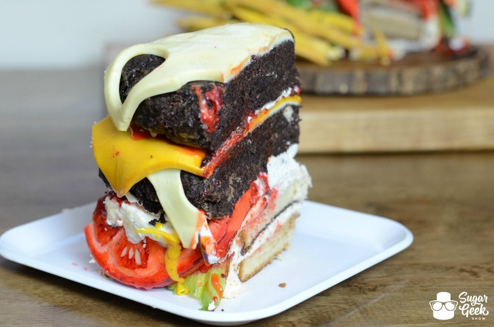 Burger Cake Slice