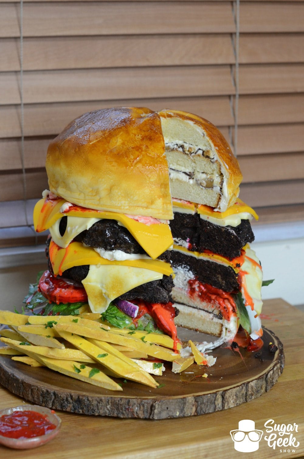 Giant Burger Cake Giant Fondant Fries