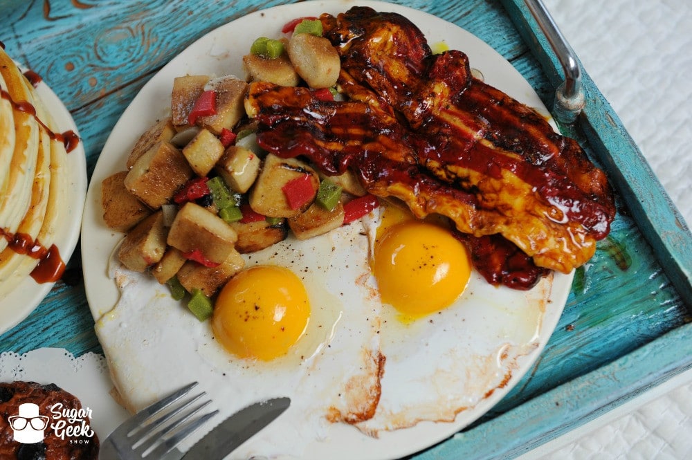 Sugar Eggs bacon hashbrowns