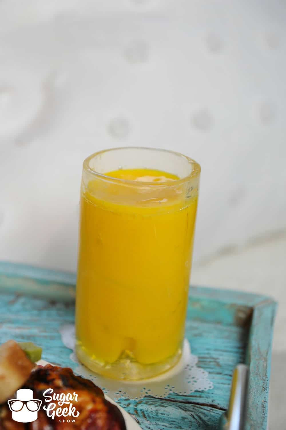 Sugar orange juice glass